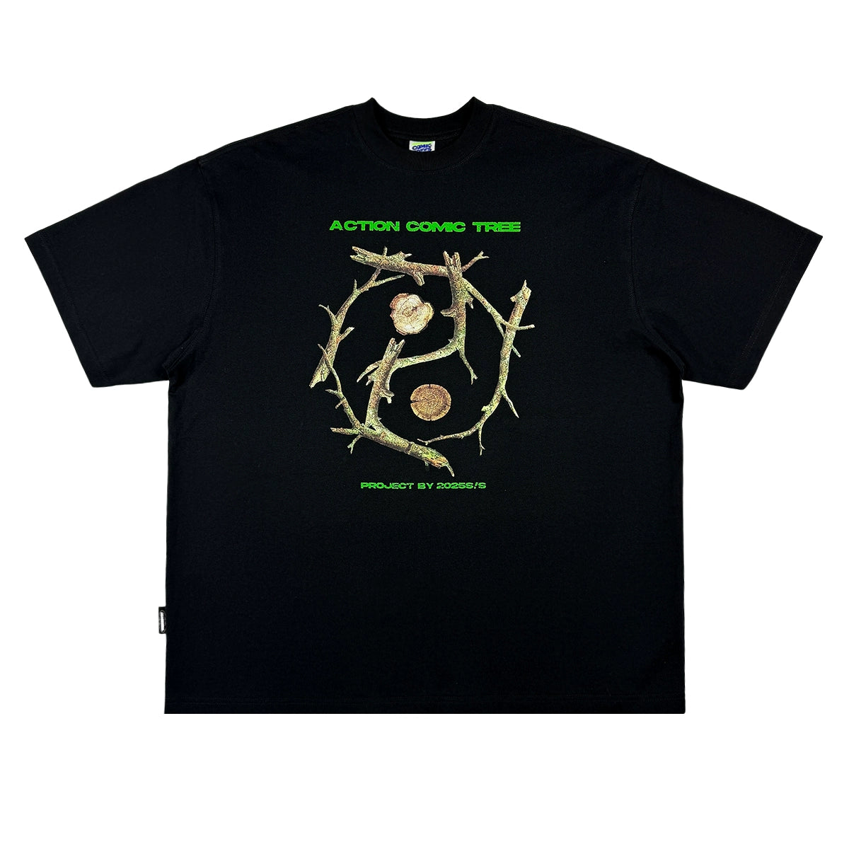 ComicTree Gossip Branch Letter Round Neck Tee