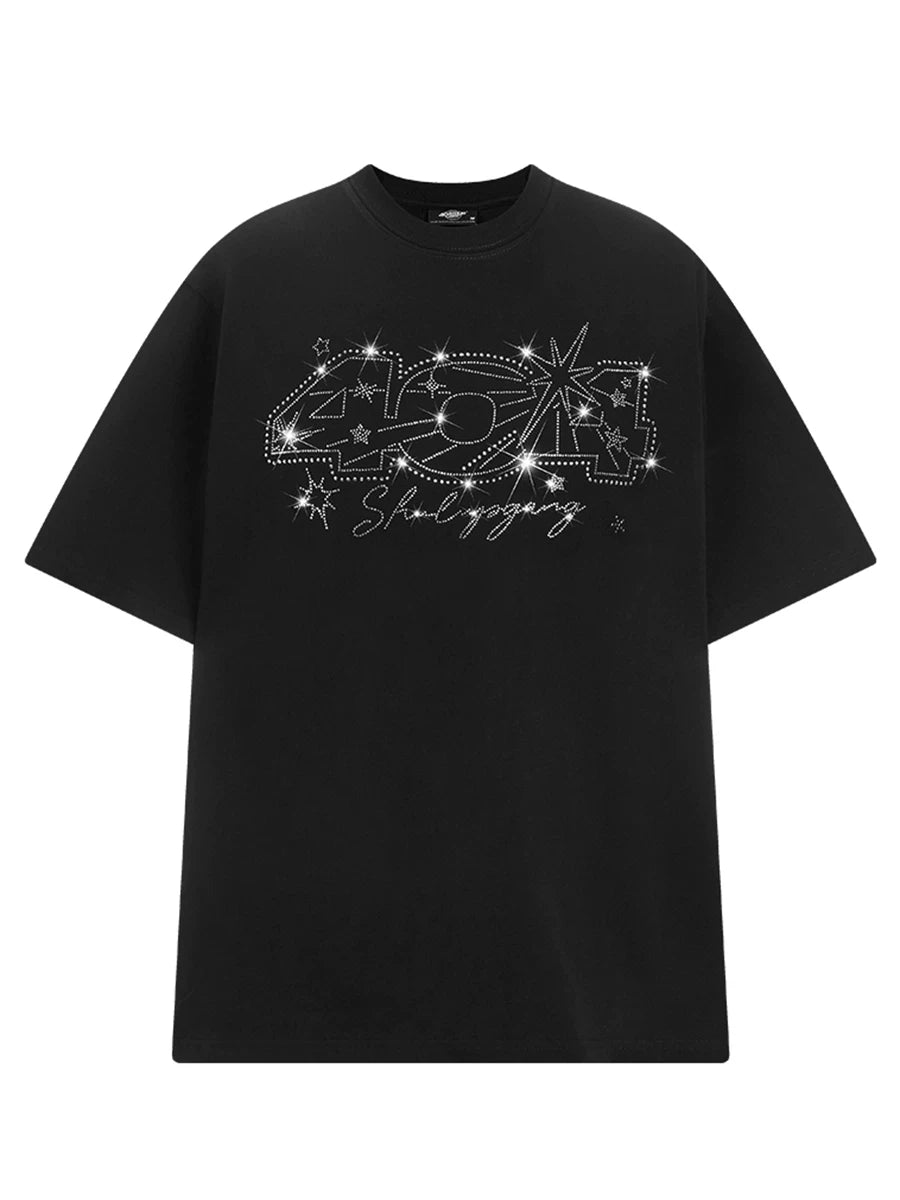 404MOB Star Hot Diamond Round Neck Tee