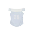 Ablueberry One-word Shoulder Waist Thin Short Tee