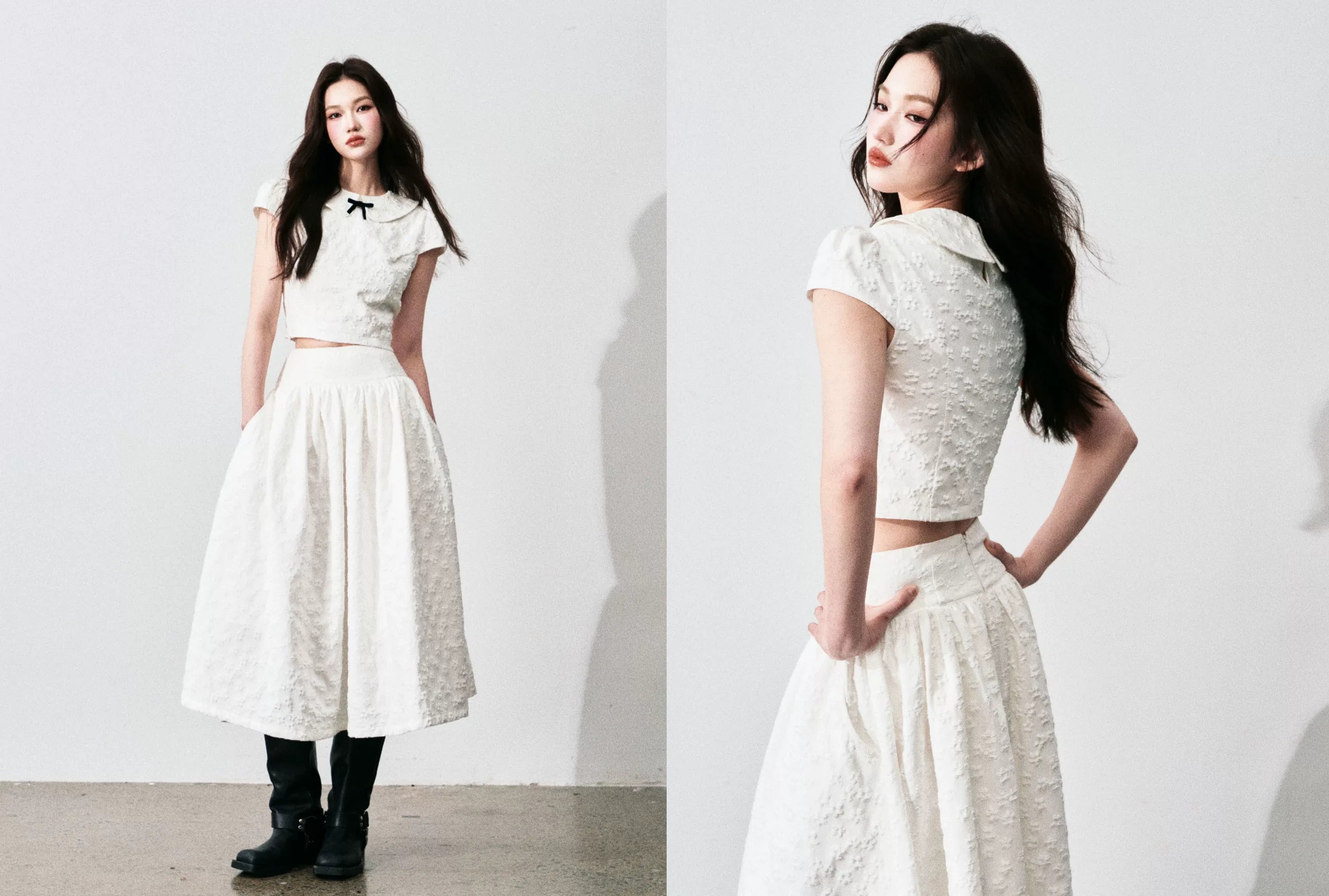 LULUSWINGS Sweet Three-dimensional Jacquard Suit Skirt