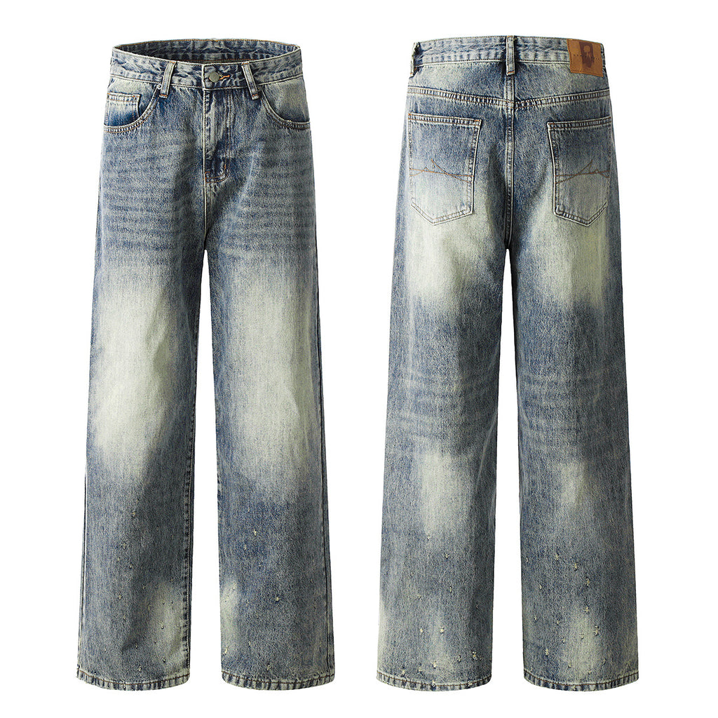 11KN Retro Loose Gradual Change Wear Three-dimensional Casual Pants