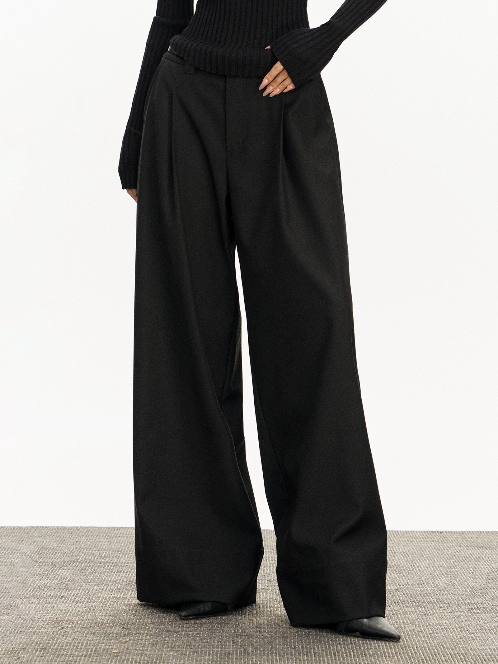 Ariseism Vintage Loose Wide Leg Suit Casual Pants
