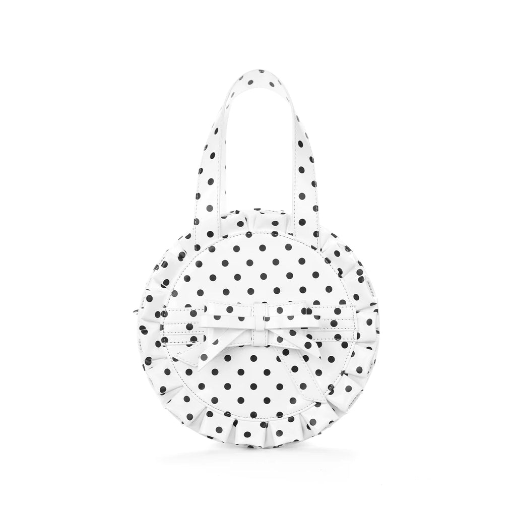 JANDRESS Polka Dot Lace Bow Messenger Bag