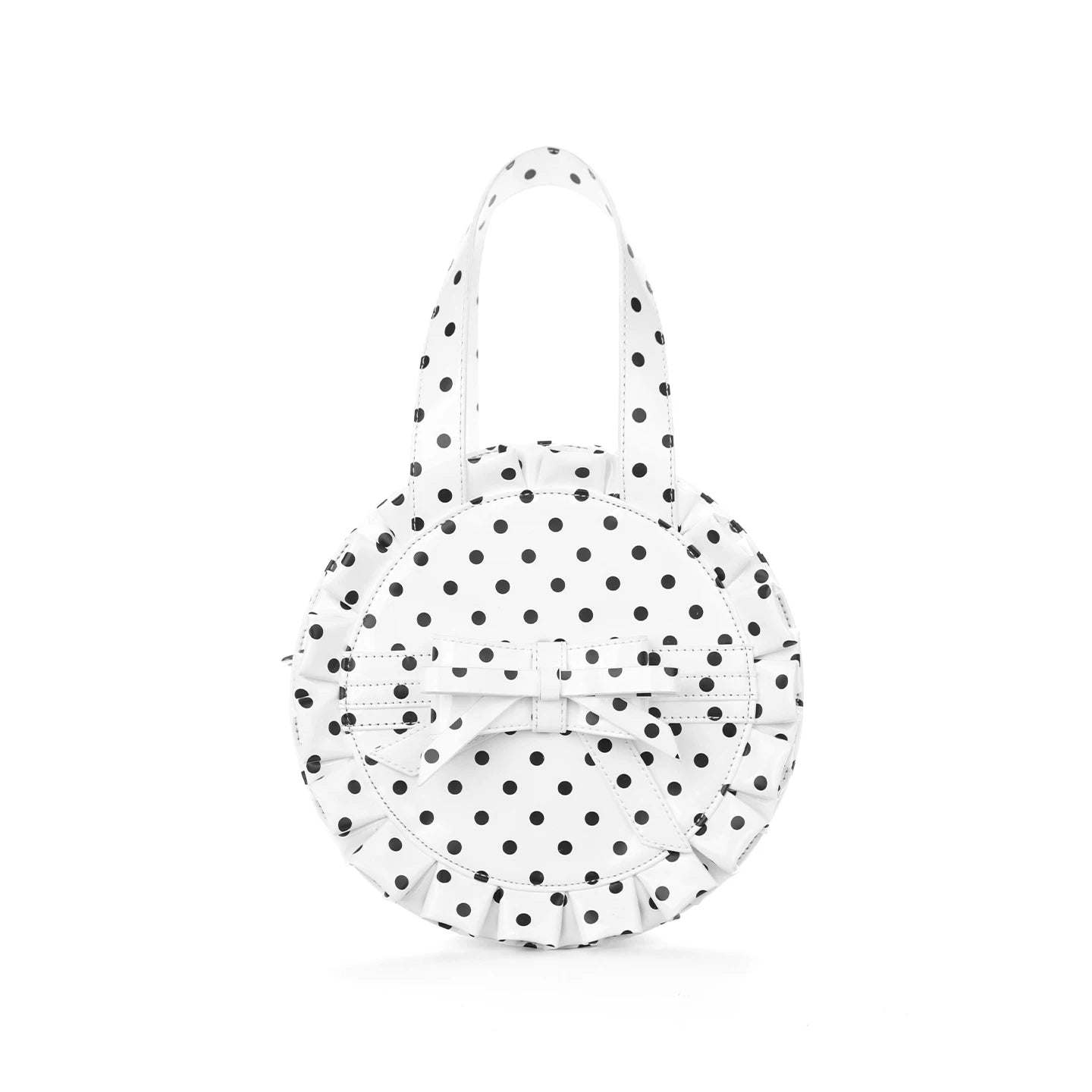 JANDRESS Polka Dot Lace Bow Messenger Bag
