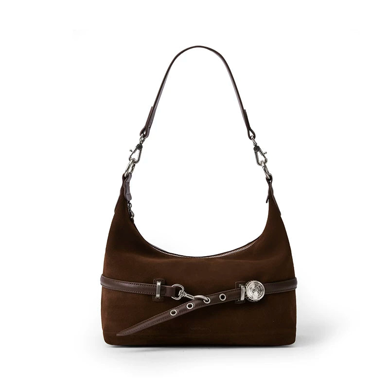 SmoSmos Suede Shoulder Messenger Bag