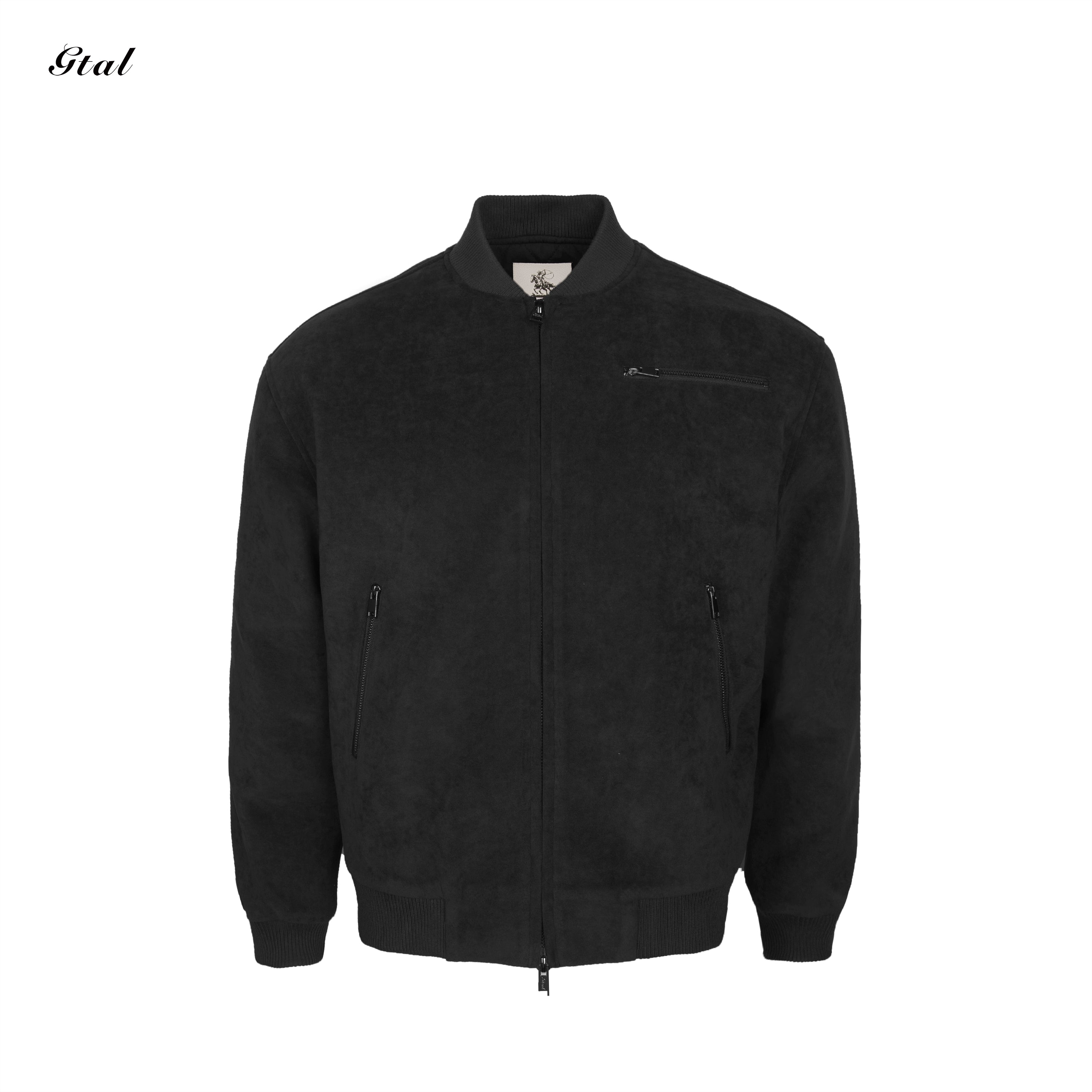 GTAL Casual High-luxury Imitation Suede Baseball Jersey