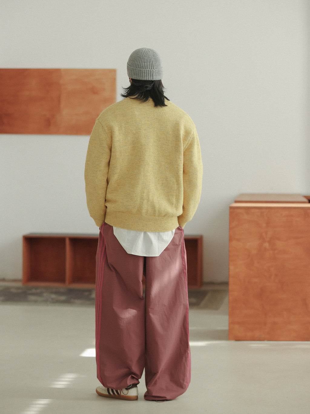 NOEARS Vintage Loose Crew Neck Knitted Cardigan