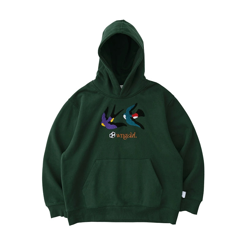Battles Oolong Ball Double Bird Towel Embroidered Hooded Sweater