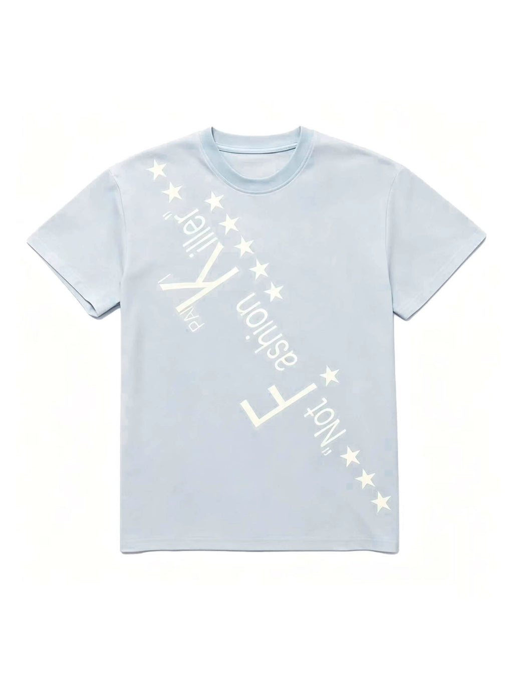 PAIKI English Tagline Front Shoulder Casual Tee