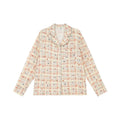 KANO Cuban Collar Print Casual Pajama Set