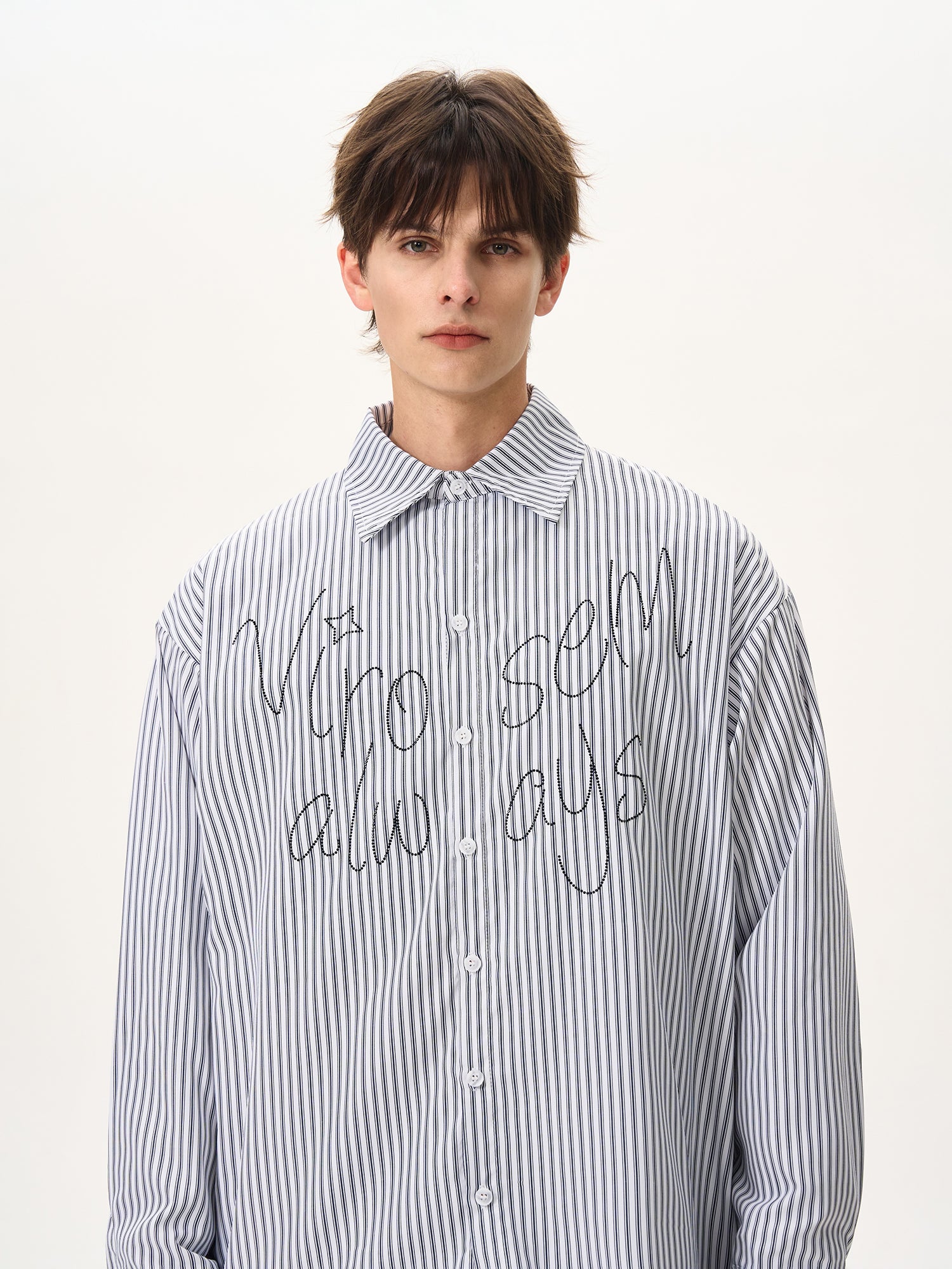 BTSG Vertical Stripe Diamond Alphabet Shirt