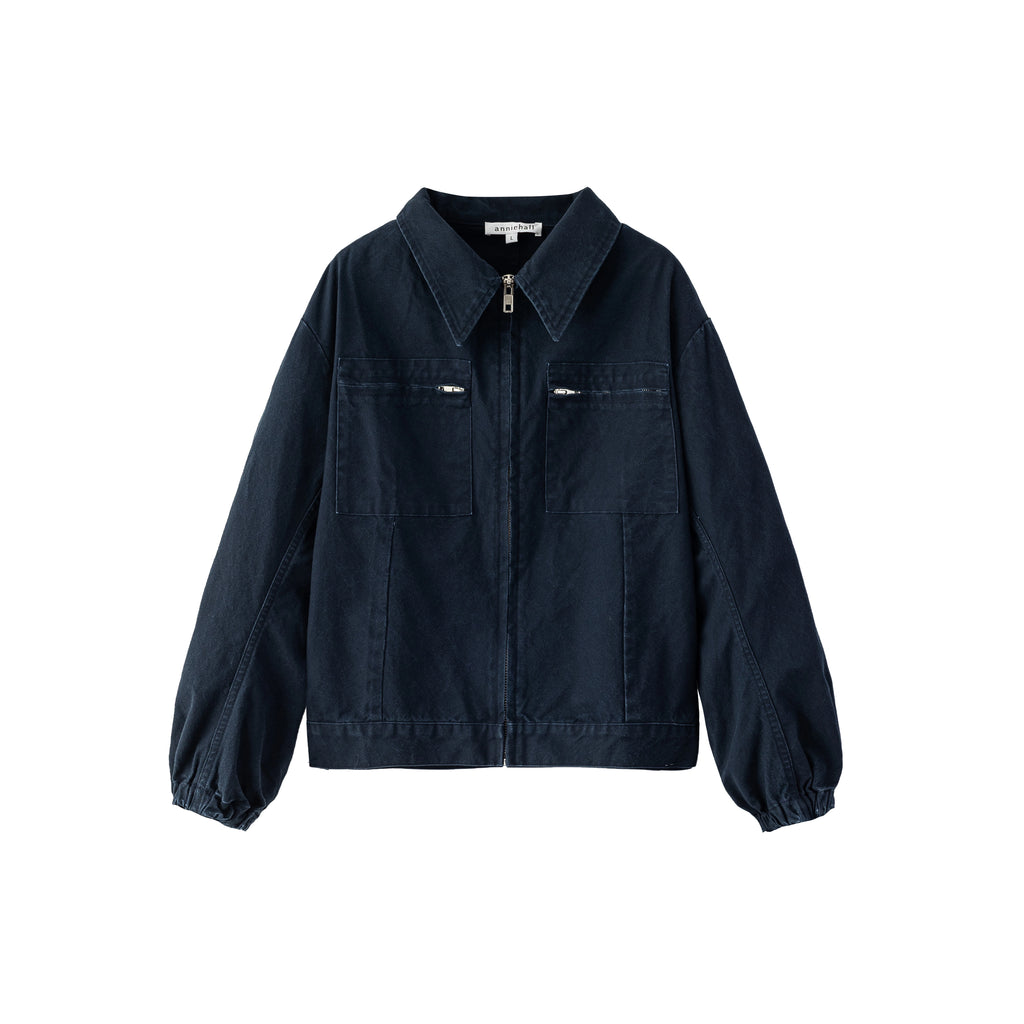 Anniehall Vintage Short Wide Crop Jacket