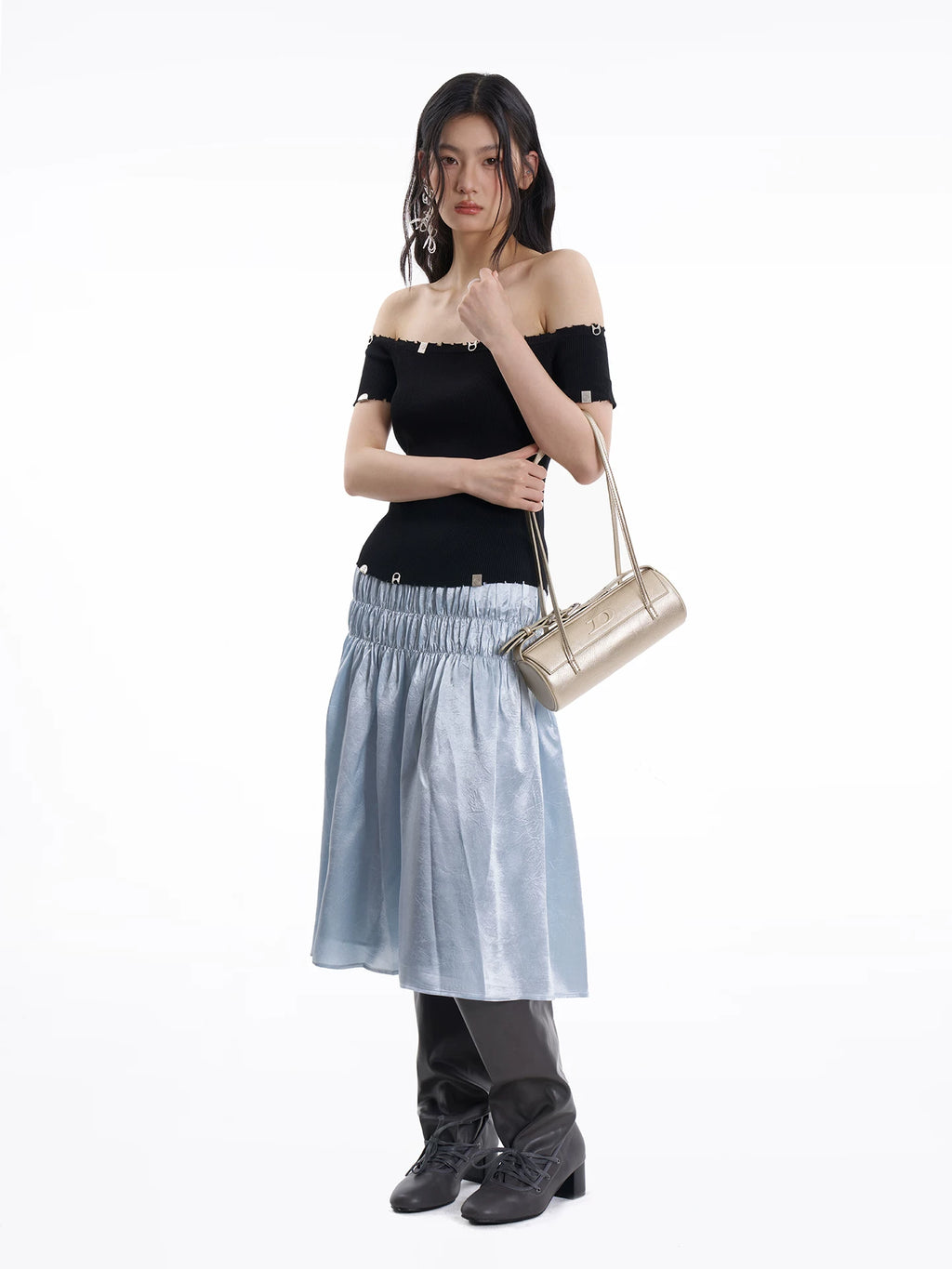 JANDRESS Belt Trim Shoulder Underarm Bag