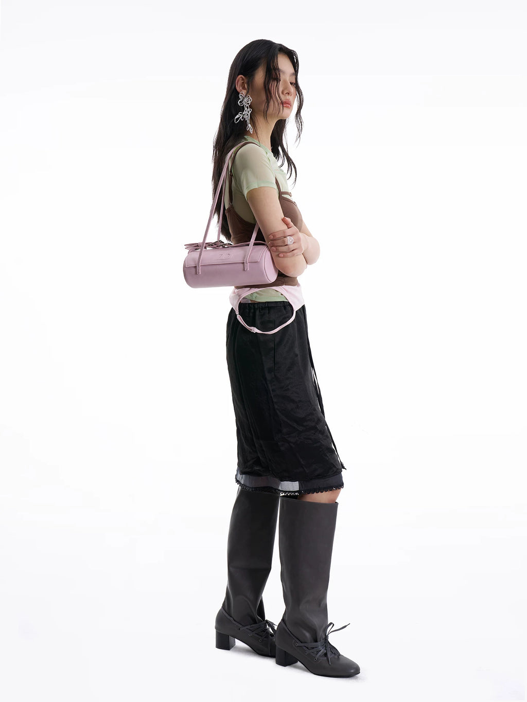JANDRESS Belt-embellished Casual Shoulder Handbag
