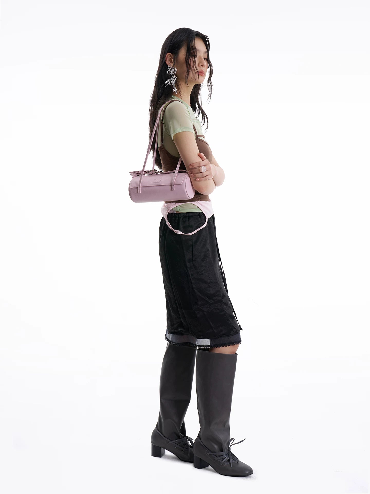 JANDRESS Belt-embellished Casual Shoulder Handbag
