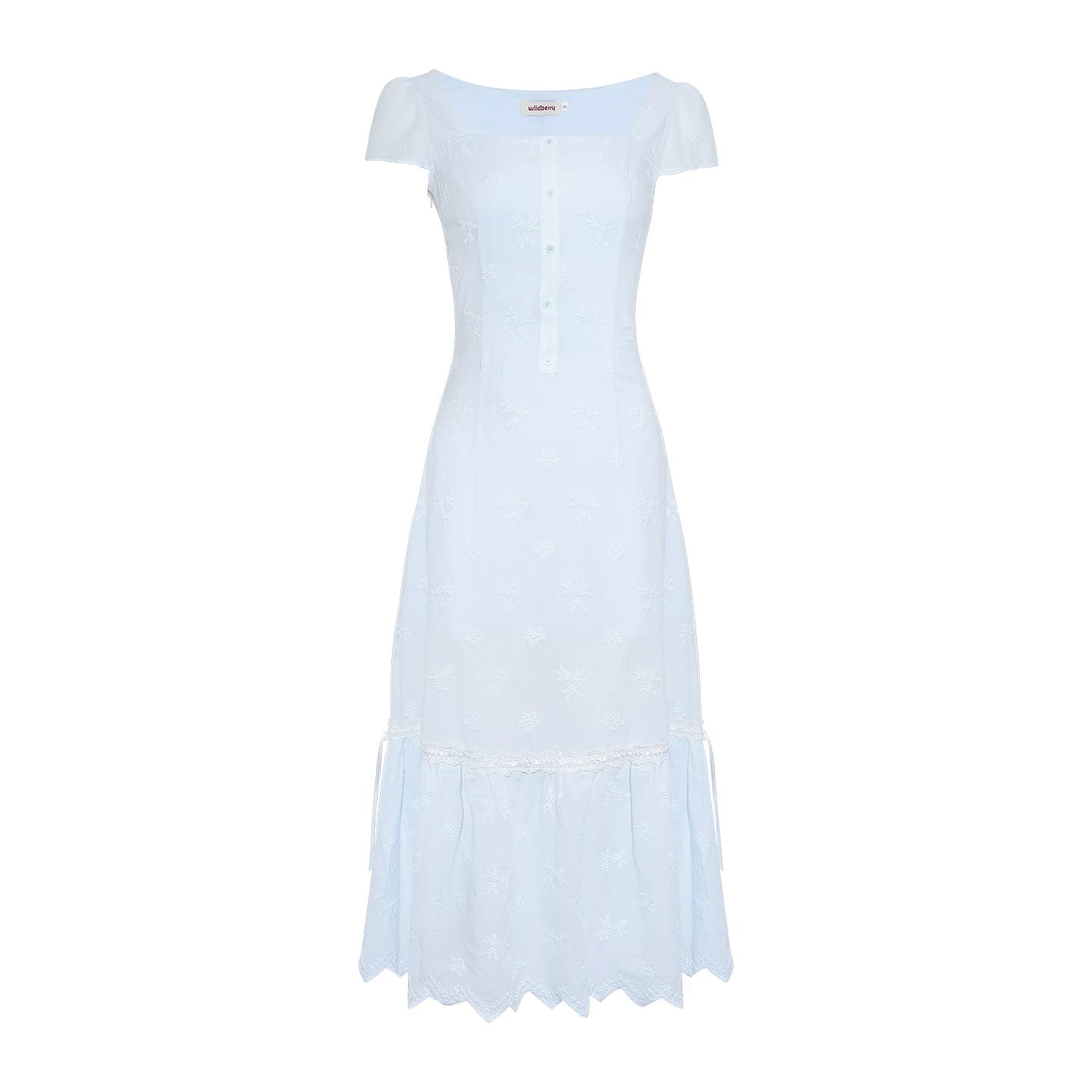 Wildberry Square Neck Korean Temperament Long Skirt