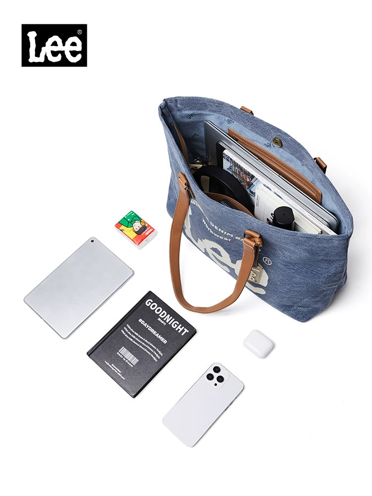 Lee Denim Casual Large Capacity Tote Bag