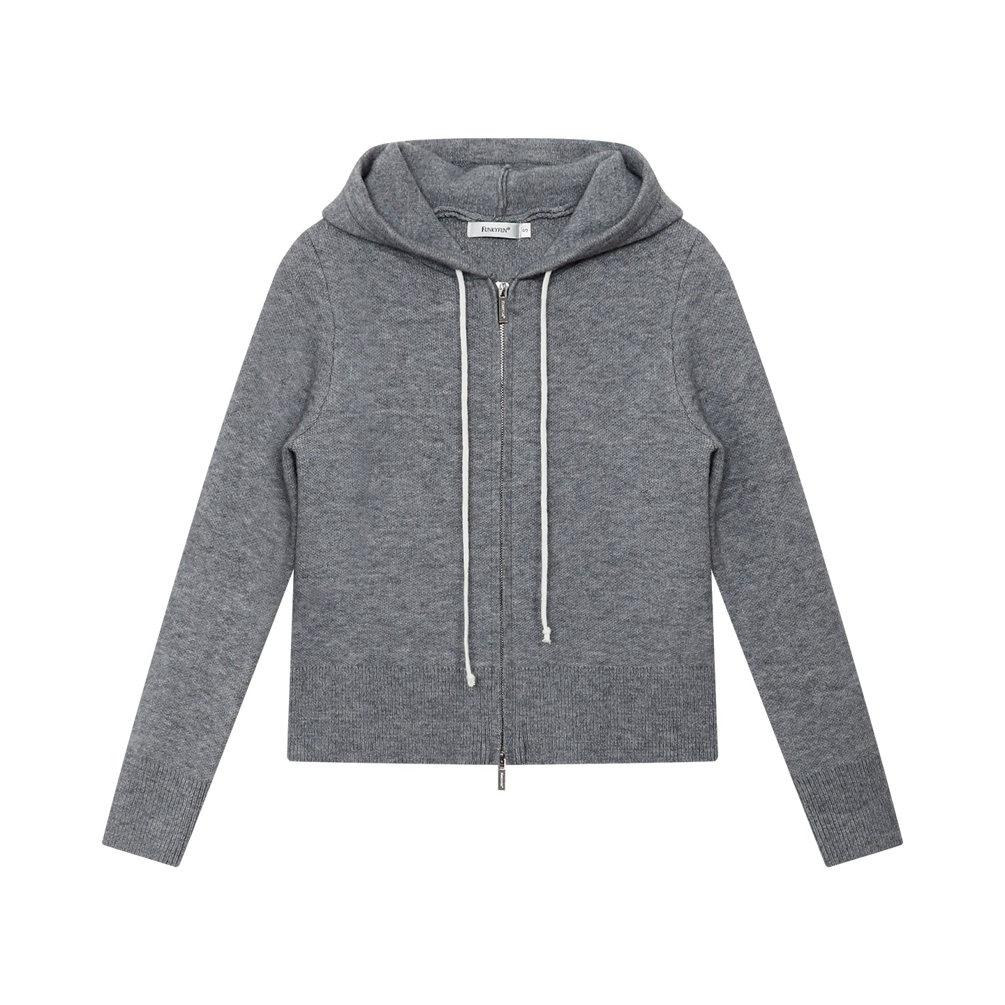 FUNKYFUN Double Zipper Micro-loose Knitted Sweater Jacket