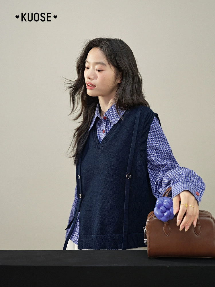 Kuose Loose Sweater Vest Knitwear