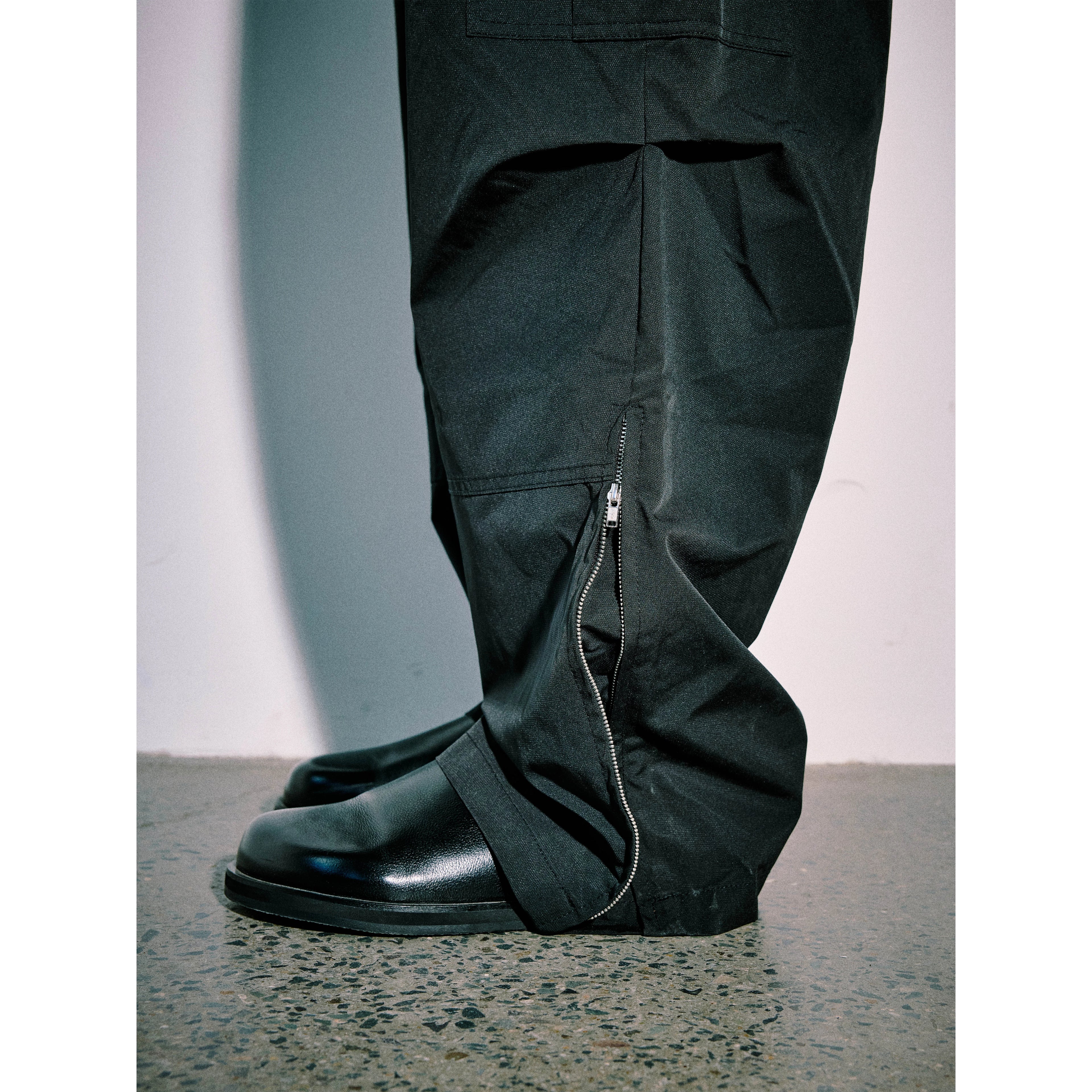 Anniehall Vintage Pant Leg Zip Nylon Overalls