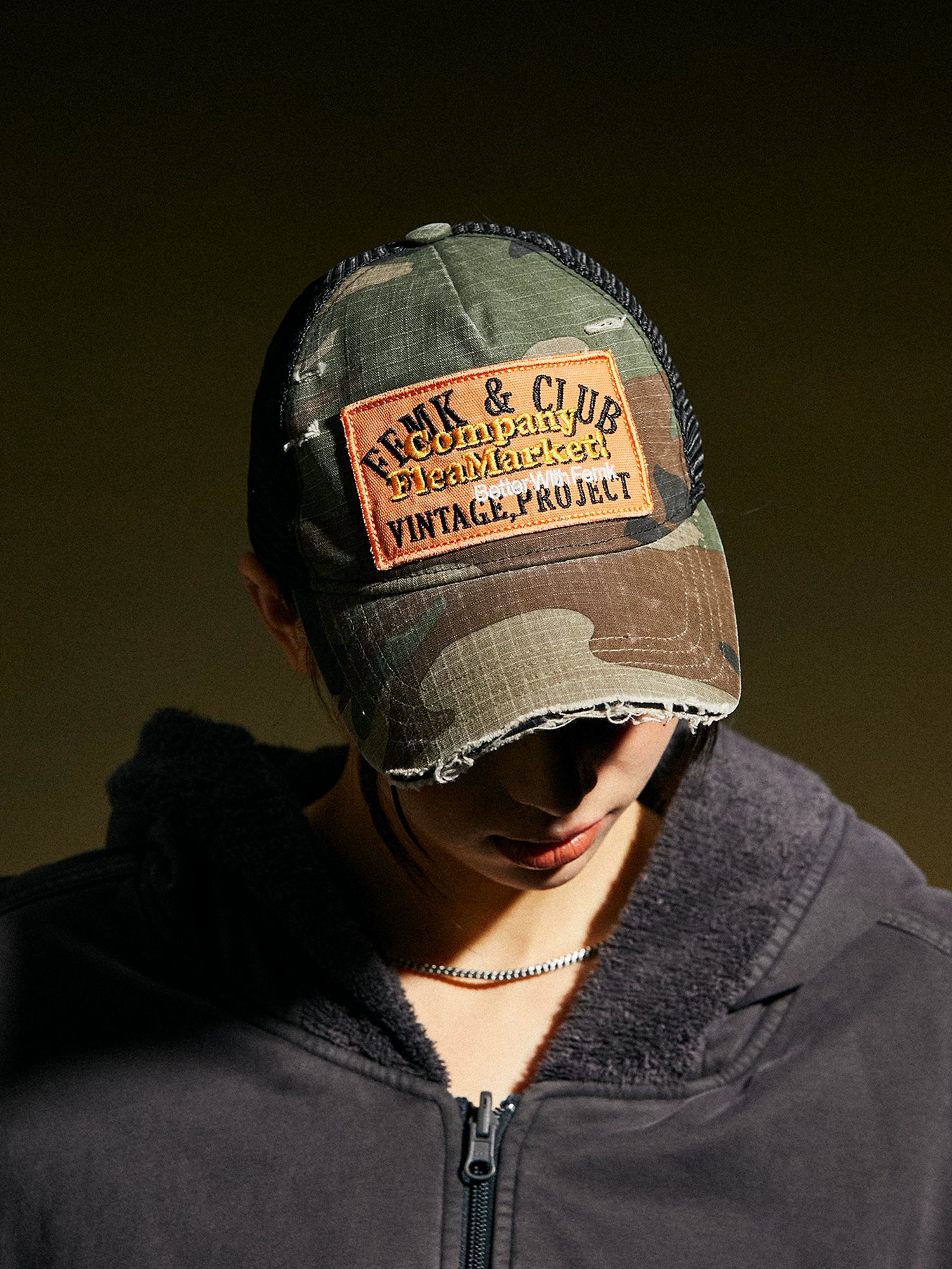 Fleamarket Vintage Alphabet Embroidered Baseball Cap