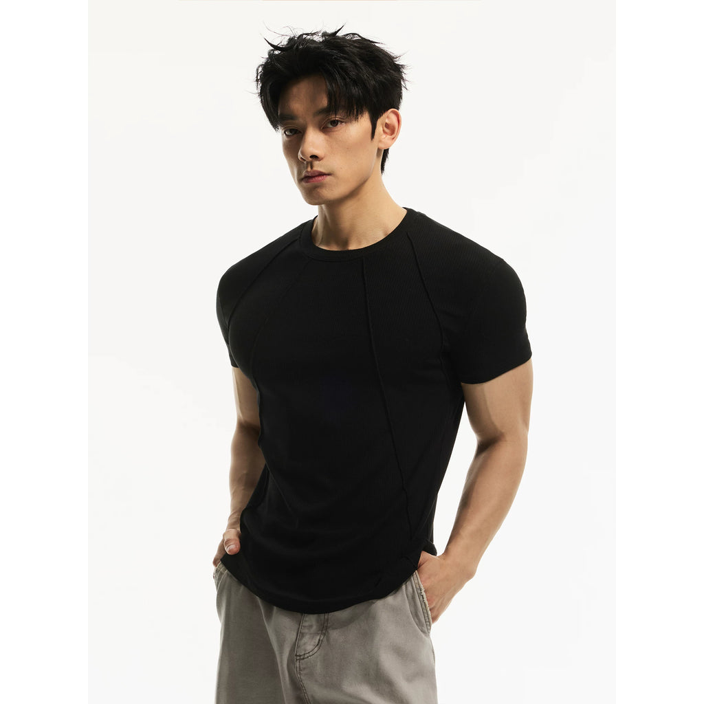 DAY NY Oblique Pleated Front Shoulder Casual Tee