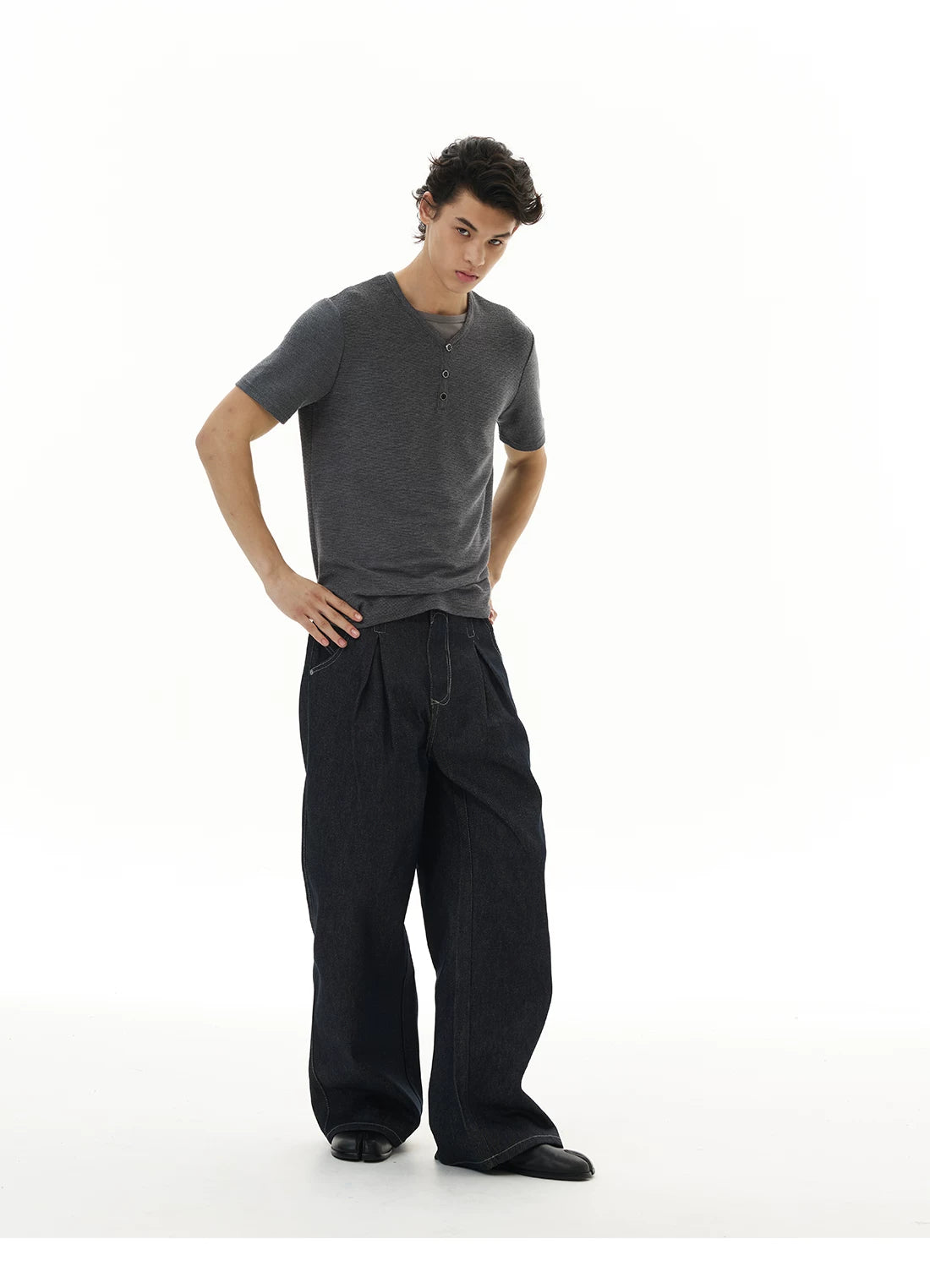 WLNEXT Fake Two Front Shoulder Tee