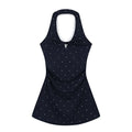 Ablueberry V-neck Floral Waist Neck Sling Dress