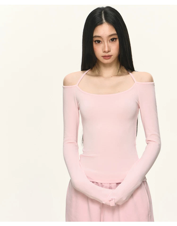 Anna Aneae Neck Slim Long Sleeves