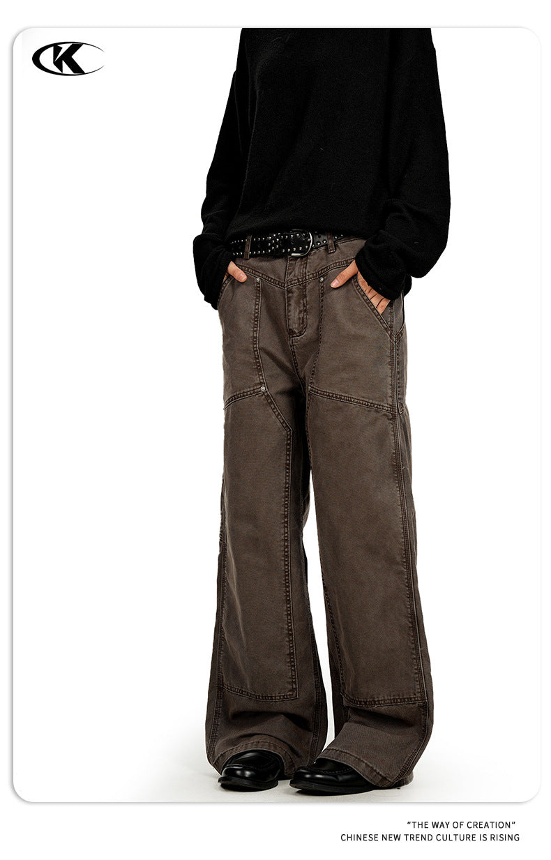 11KN Vintage Loose Versatile Wide Leg Casual Pants