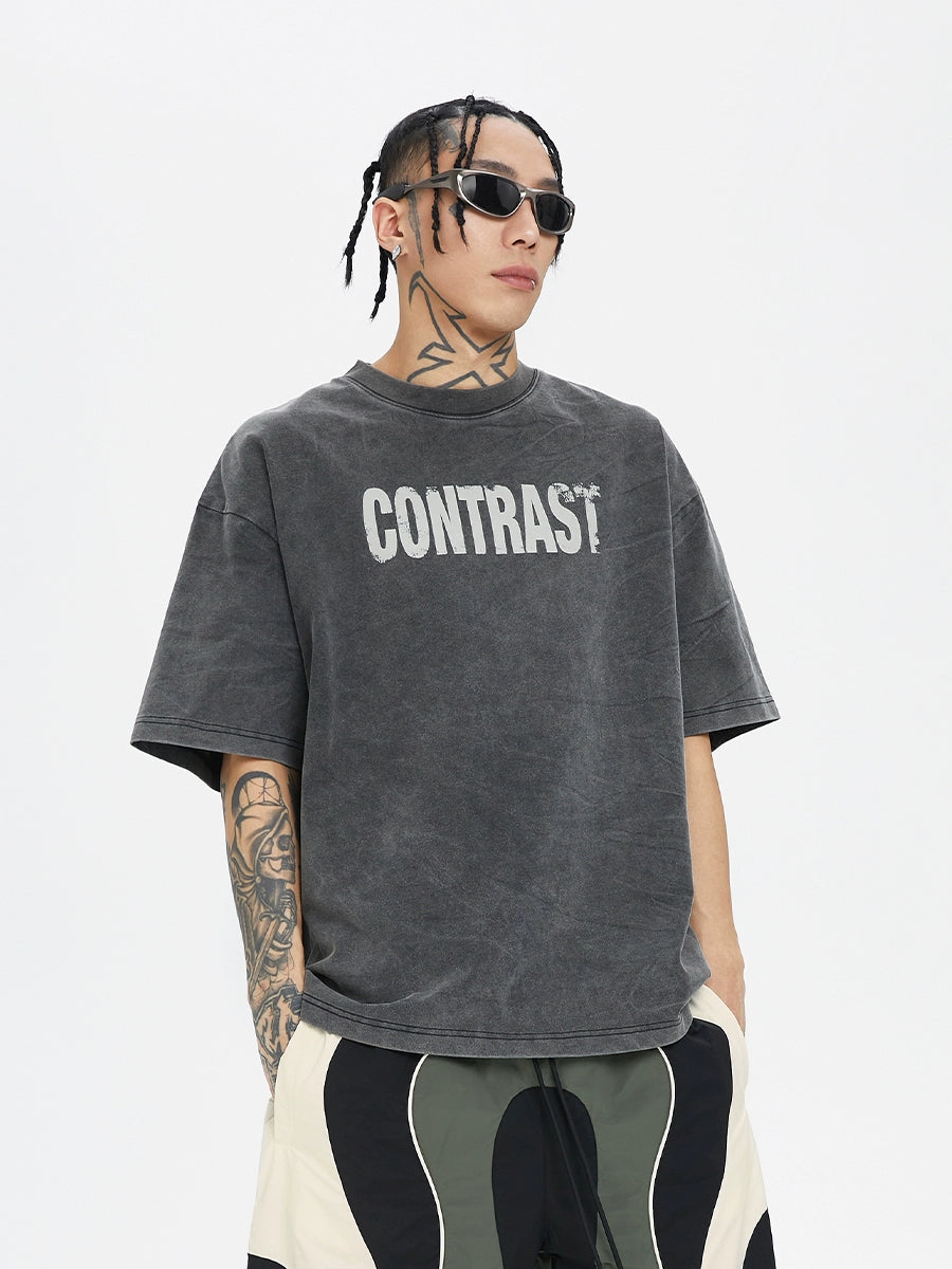 F2CE Basic Slogan Print Retro Tee