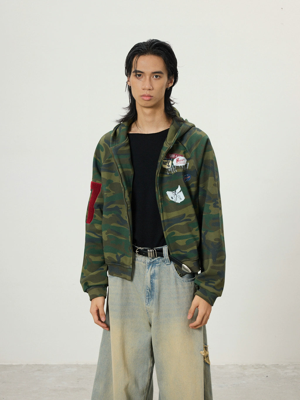 BTSG Towel Embroidered Embroidered Zip-up Cardigan Jacket