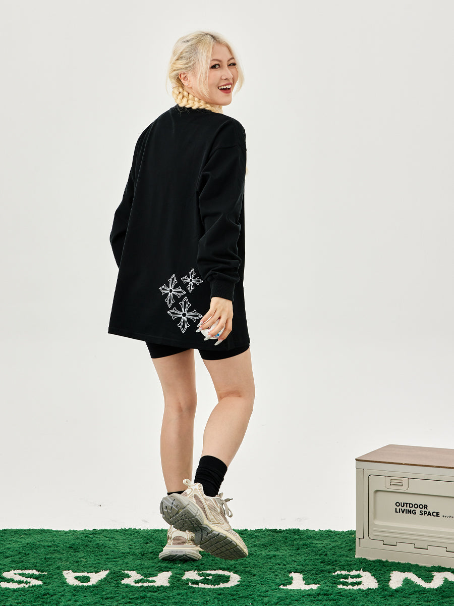 76NMK heavy 280g versatile pure cotton SPADES Long Sleeve Tee