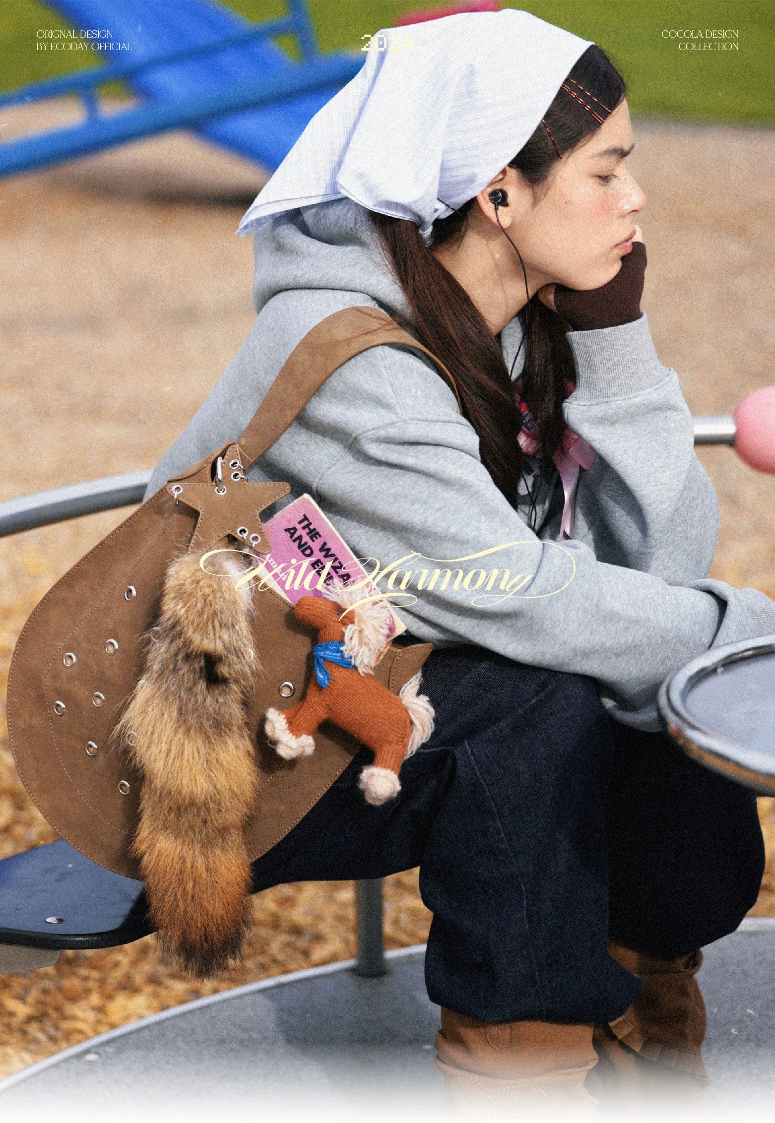 ECODAY Suede Vintage Crossbody Large Capacity Tote Bag