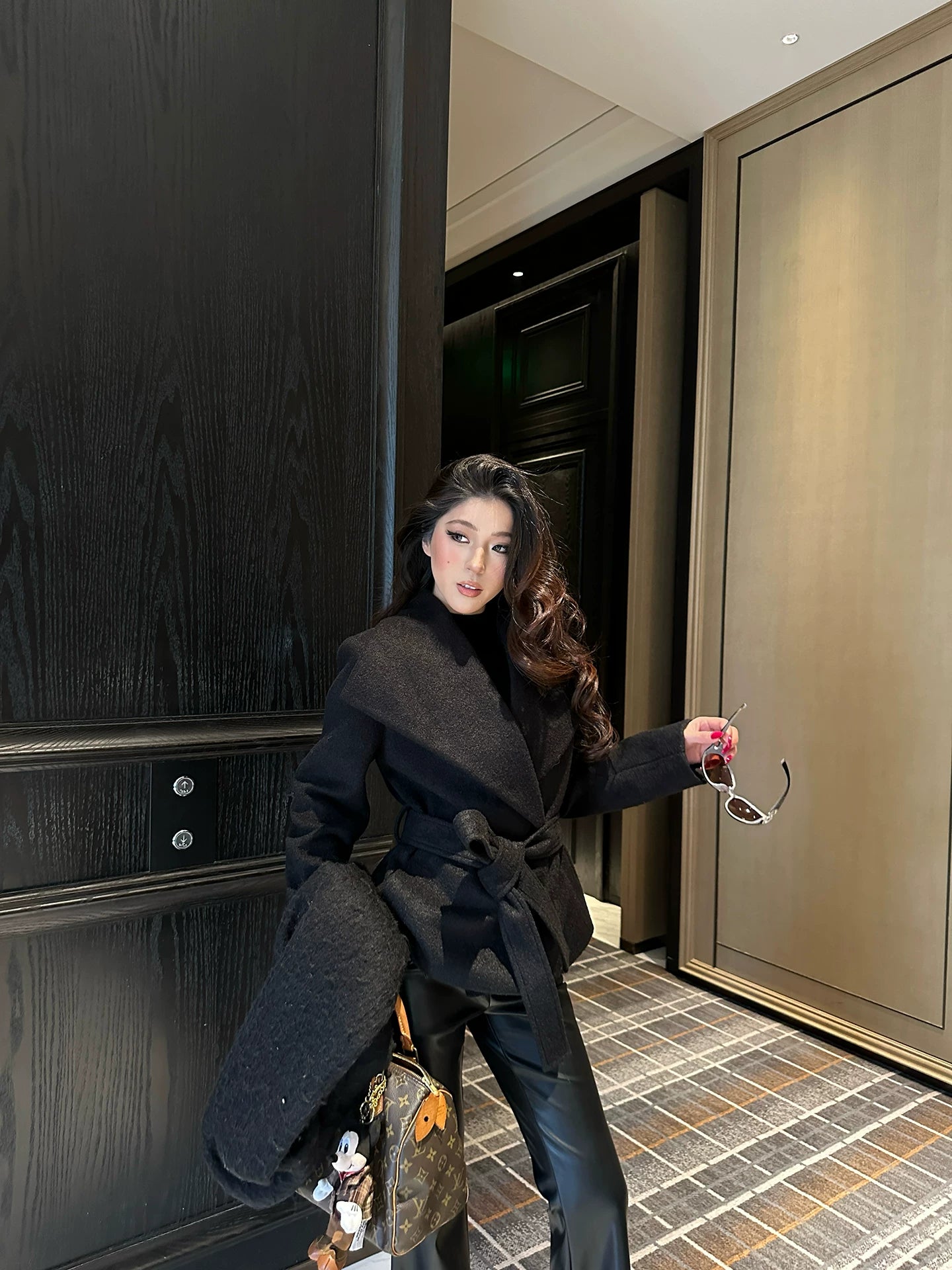 LLROGE Slim Lapel Woolen Jacket