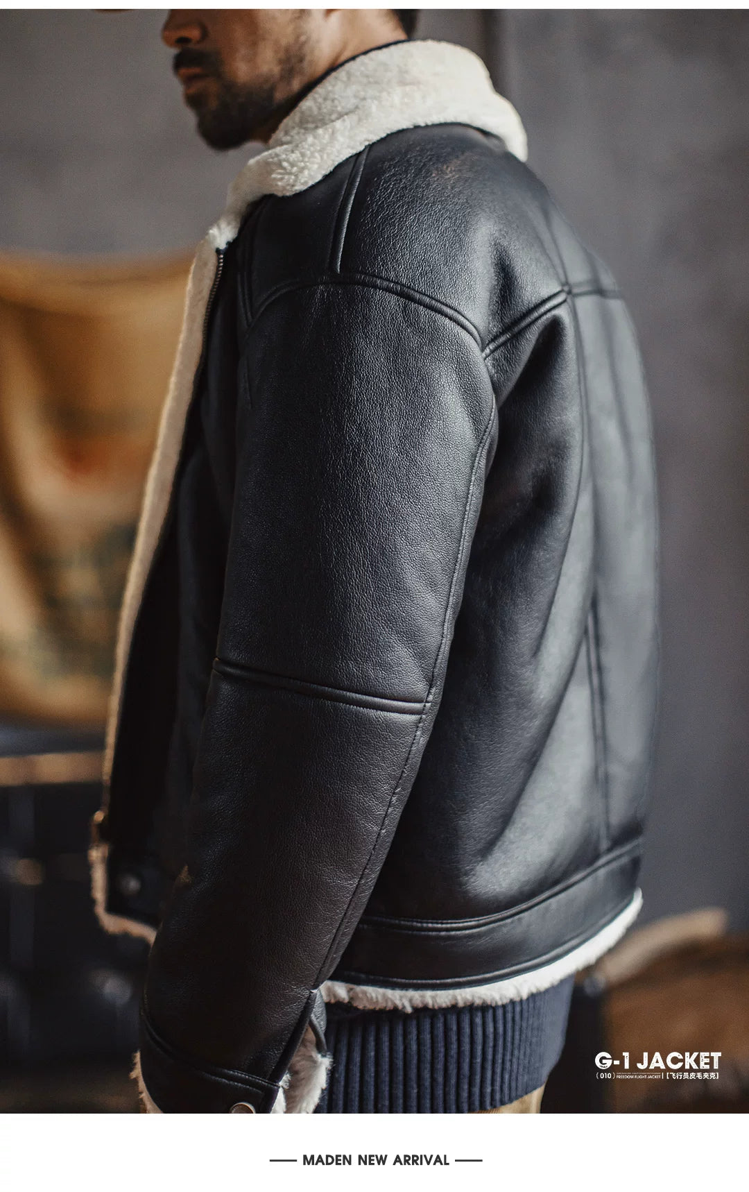 Madden G1 flight bomber leather jacket