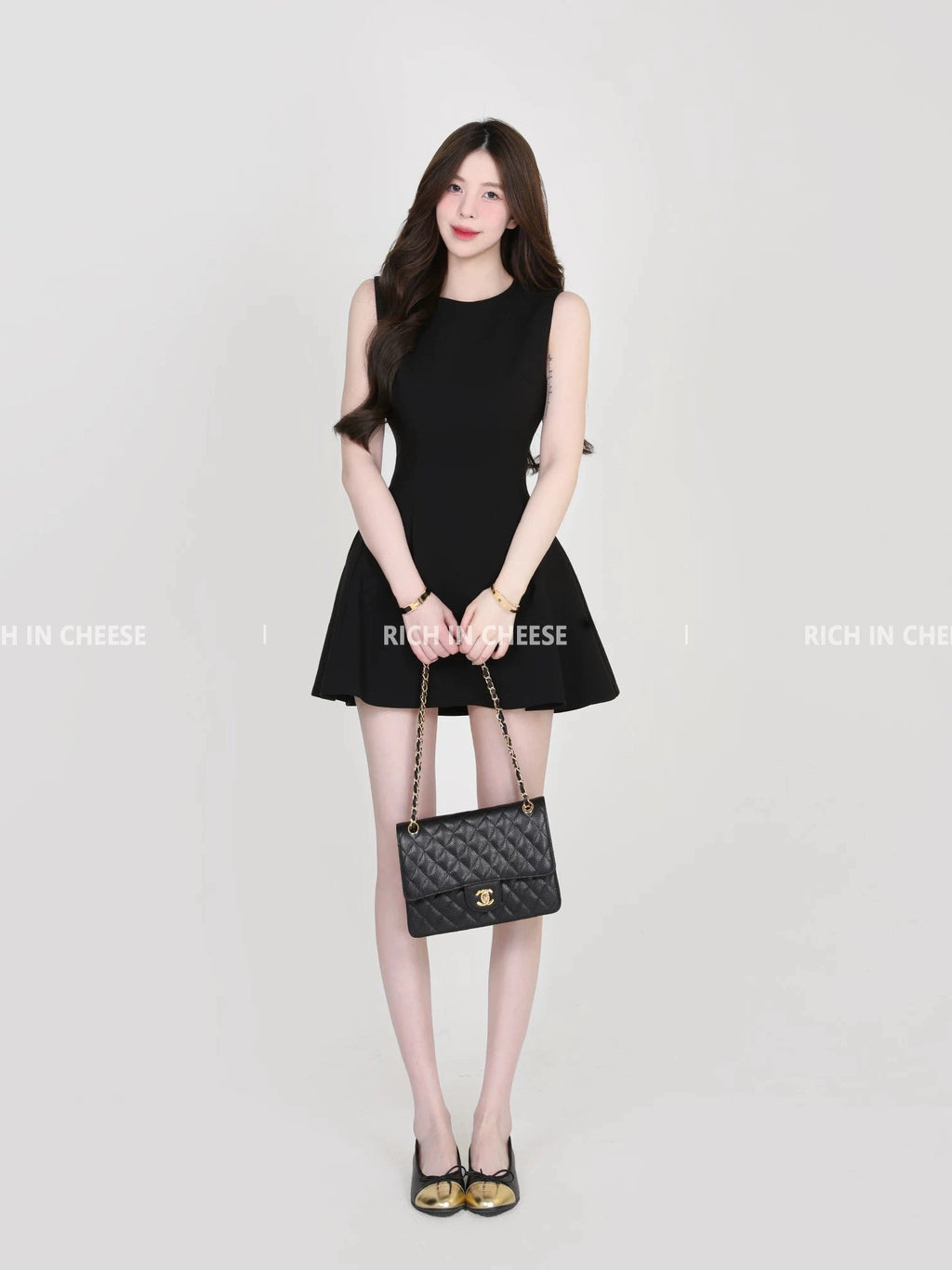 RICH IN CHEESE Temperament Waist Suit Waist Dress