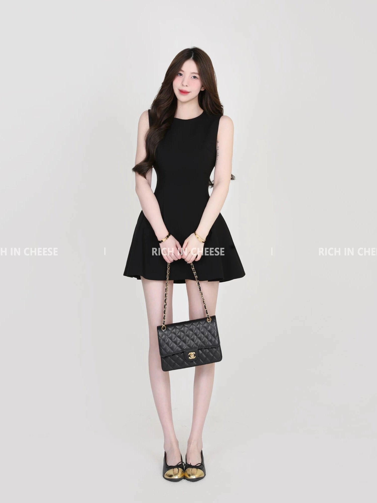 RICH IN CHEESE Temperament Waist Suit Waist Dress