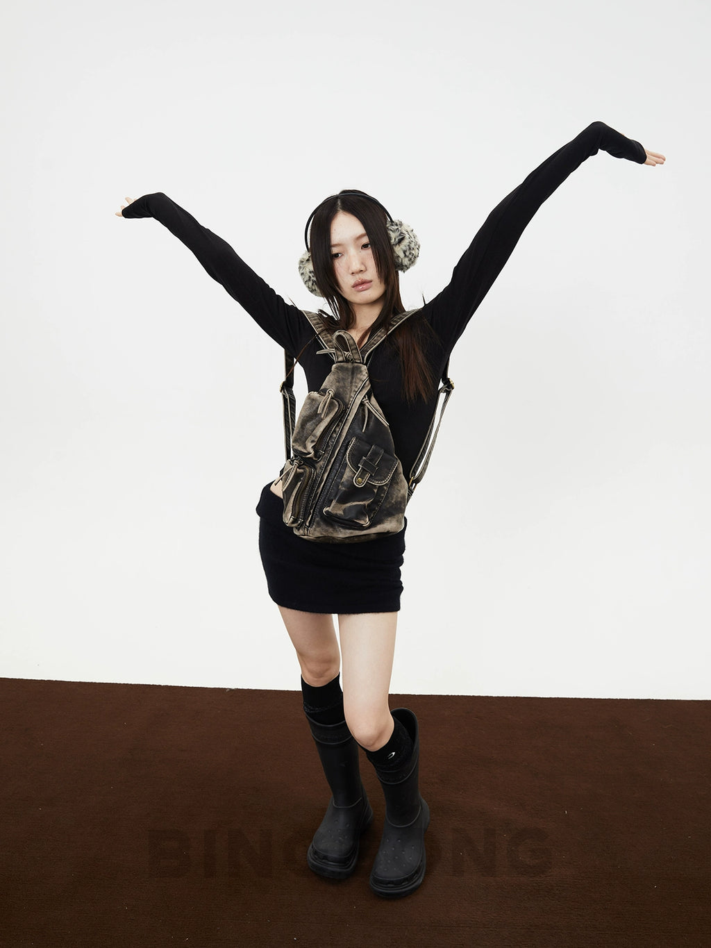 BINGBONG Old Wasteland Wind One Shoulder Crossbody Shoulder Bag