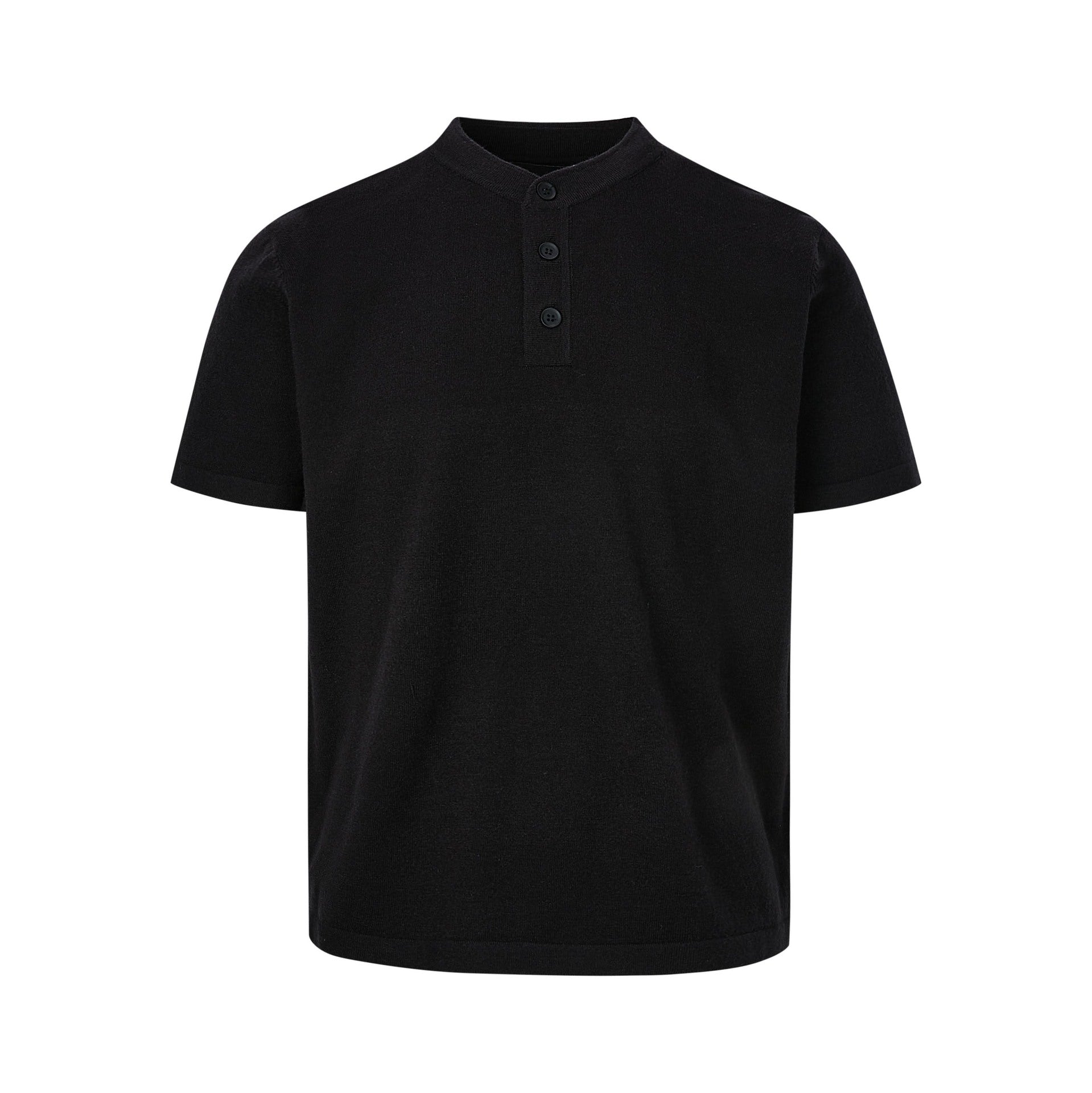 MADEEXTREME Lyocell Tencel Henry Neck Soft Premium Short Sleeve Knitted Tee
