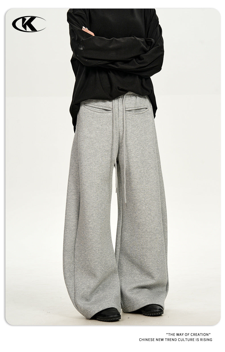 11KN Vintage Loose Lazy Wide Leg Straight Sweatpants