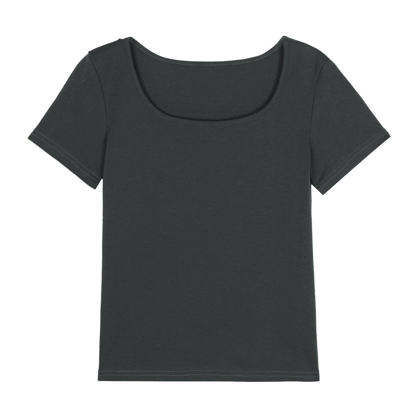 XUJING Simple V-neck Slim and Thin Tee