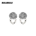 BULUBULU Retro Coin Rabbit Stud Earrings