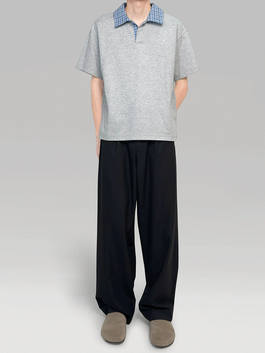 PLUS NO LOGOmiu Color Matching Collar Polo Tee