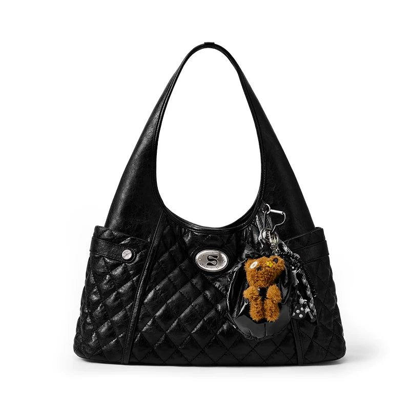 SmoSmos Large Capacity Rhombus Shoulder Underarm Bag