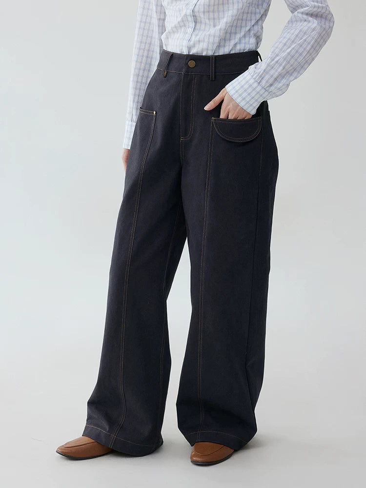 VOOE Loose Wide Leg Casual Straight Pants