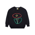 MoodLikeMe Line Flower Crew Neck Pullover