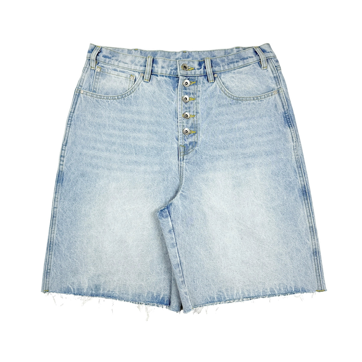 ComicTree Washed Graffiti Frayed Loose-edged Denim Shorts