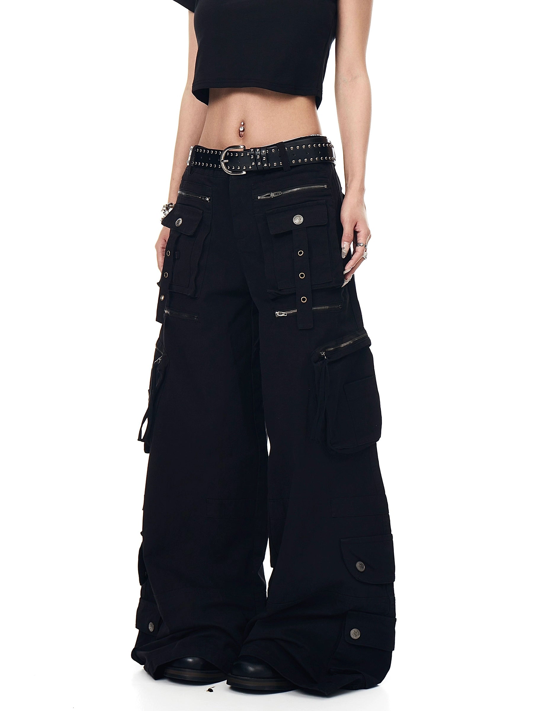 BLACKLISTS Functional Deconstruction Multi-pocket Cargo Pants