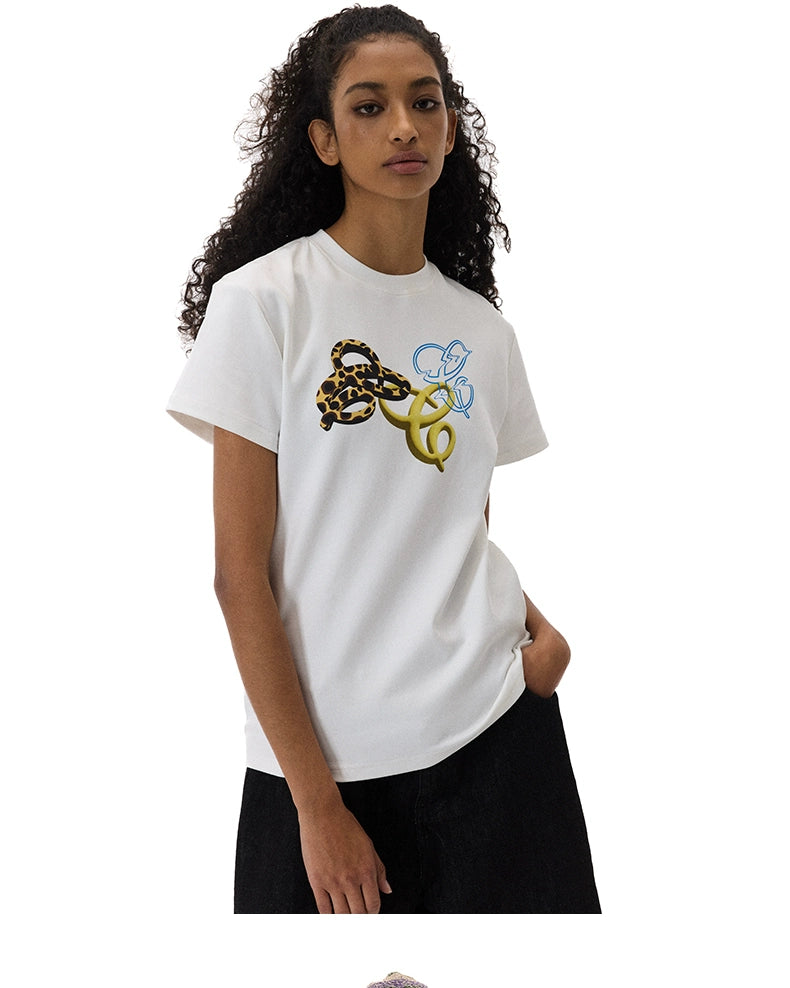 CRICLE CAGE Slim Print Short Slim Tee